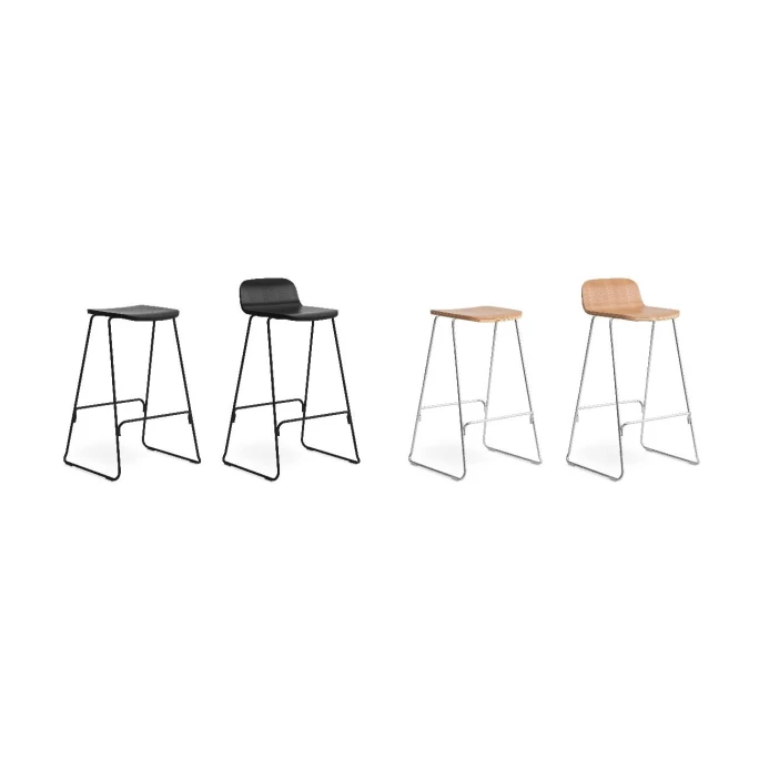 Normann Copenhagen Just Barstool Barhocker Mit Lehne - 90 X 47,5 X 44 Cm - Sitzhöhe 75 Cm - Black/Black 6 Normann Copenhagen Just Barstool Barhocker Mit Lehne - 90 X 47,5 X 44 Cm - Sitzhöhe 75 Cm - Black/Black – Bild 4