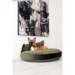 LABONI LUNA LOUNGE-KISSEN FÜR HUNDE - 90x65 Cm - Höhe 20 Cm - Olive Green -Innendekorationen 377594 big 20
