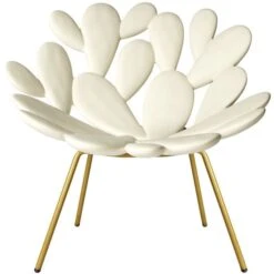 Qeeboo Filicudi Sessel - 93 X 72 X 85 Cm - White-brass