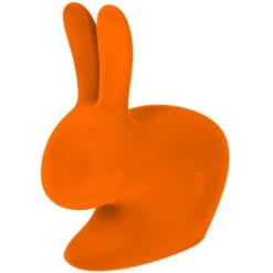 Qeeboo Rabbit Chair Velvet Finish Stuhl - 68,8 X 39,5 X 80 Cm - Orange