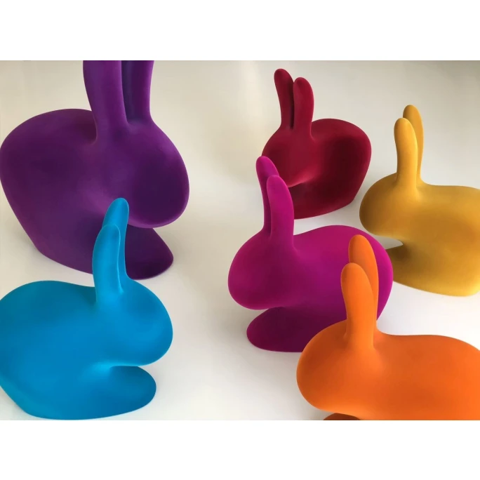 Qeeboo Rabbit Chair Baby Velvet Finish Stuhl - 45,3 X 26,2 X 52,7 Cm - Purple 4 Qeeboo Rabbit Chair Baby Velvet Finish Stuhl - 45,3 X 26,2 X 52,7 Cm - Purple – Bild 2