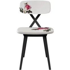 Qeeboo X Chair Mit Blumenkissen Stuhl 2er Set - 2 Stühle à 47,8 X 46,8 X 81,2 Cm - Flower