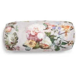 Essenza Fleur Nackenrolle Aus Samt - Ø 22 X 50 Cm - Grey