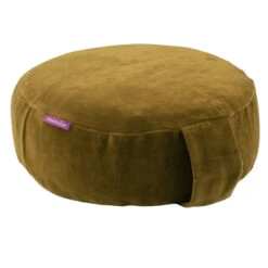 Farbenfreunde Yoga Bodenkissen Aus Nicky-Stoff - Ø 31 Cm - Höhe 11 Cm - Croco Green