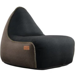 SACKit Canvas Lounge Chair Sitzsack - 96x80x70 Cm - Black-brown