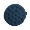 Linum PEPPER Sitzkissen Rund - Ø 37 Cm - Höhe 3 Cm - Indigoblau C99 -Innendekorationen 432275 big 0