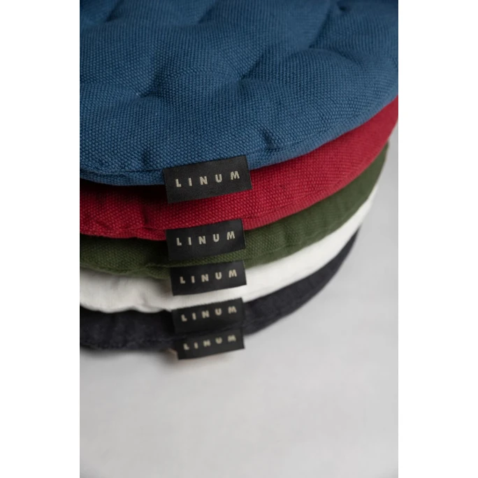 Linum PEPPER Sitzkissen Rund - Ø 37 Cm - Höhe 3 Cm - Rot D90 5 Linum PEPPER Sitzkissen Rund - Ø 37 Cm - Höhe 3 Cm - Rot D90 – Bild 3