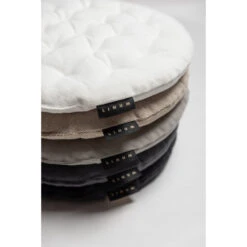 Linum PEPPER Sitzkissen Rund - Ø 37 Cm - Höhe 3 Cm - Bronzebraun G06 -Innendekorationen 432277 big 3