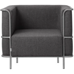 Kristina Dam Studio Modernist Lounge Chair - 87x64/77x37/70 Cm - Light Grey
