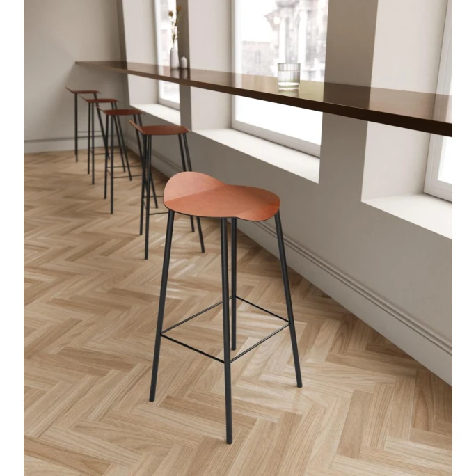 Lind DNA Flamingo High Barhocker - 40x75 Cm - Cognac/black 4 Lind DNA Flamingo High Barhocker - 40x75 Cm - Cognac/black – Bild 2