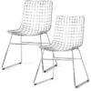 HK Living Wire Dining Chair Esszimmerstuhl - 2er-Set - 2 Stühle à B 47 X T 54 X H 86 Cm - Chrome -Innendekorationen 440798 big 0