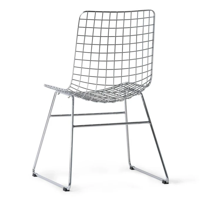 HK Living Wire Dining Chair Esszimmerstuhl - 2er-Set - 2 Stühle à B 47 X T 54 X H 86 Cm - Chrome 5 HK Living Wire Dining Chair Esszimmerstuhl - 2er-Set - 2 Stühle à B 47 X T 54 X H 86 Cm - Chrome – Bild 3