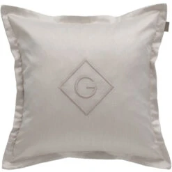 GANT DIAMOND G Kissenhülle - 50x50 Cm - White Sand