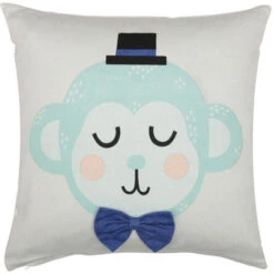 Södahl Monty Monkey Kinderkissen Mit Füllung - 45x45 Cm - Grau