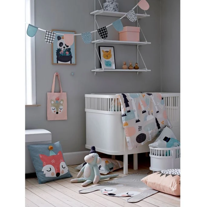 Södahl Monty Monkey Kinderkissen Mit Füllung - 45x45 Cm - Grau 4 Södahl Monty Monkey Kinderkissen Mit Füllung - 45x45 Cm - Grau – Bild 2