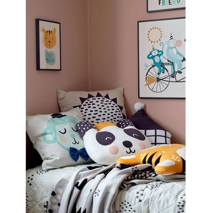 Södahl Monty Monkey Kinderkissen Mit Füllung - 45x45 Cm - Grau 5 Södahl Monty Monkey Kinderkissen Mit Füllung - 45x45 Cm - Grau – Bild 3