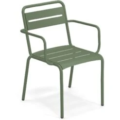 Emu STAR Armlehnstuhl 2er Set - 2 Stühle à 81 X 58 X 61 Cm - Militärgrün