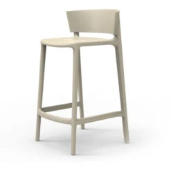 Vondom AFRICA Thekenhocker - 4er Set - 4er Set - 48x47x85 Cm - Ecru