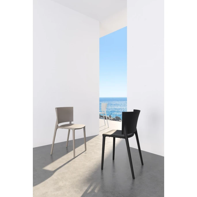 Vondom AFRICA Stuhl - 4er Set - 4er Set - 52x51x80 Cm - Schwarz 4 Vondom AFRICA Stuhl - 4er Set - 4er Set - 52x51x80 Cm - Schwarz – Bild 2