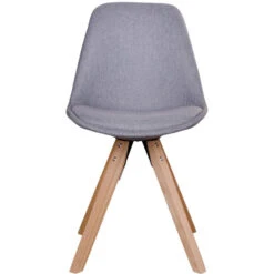 House Nordic Bergen Stuhl - 2er-Set - 2er-Set: 55x48x86 Cm - Hellgrau - Mit Holzbeinen -Innendekorationen 464948 big 1