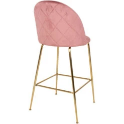 House Nordic Lausanne Barhocker 2er-Set - 2er-Set - 60x55x108 Cm - Rose - Mit Messing-Beinen -Innendekorationen 465039 big 3