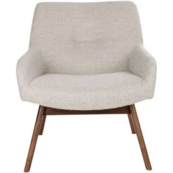 House Nordic London Lounge Sessel - 65x63x73 Cm - Sand - Mit Walnuss-Beinen -Innendekorationen 465082 big 1