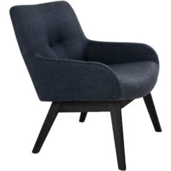 House Nordic London Lounge Sessel - 65x63x73 Cm - Grau - Mit Schwarzen Stuhlbeinen -Innendekorationen 465083 big 2