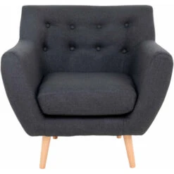 House Nordic Monte Sessel Mit Armlehnen - 76x81x79 Cm - Dunkelgrau -Innendekorationen 465097 big 1