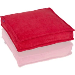 Farbenfreunde FRESH Frottee Stegkissen Mit Füllung - 40x40x10 Cm - Tomate