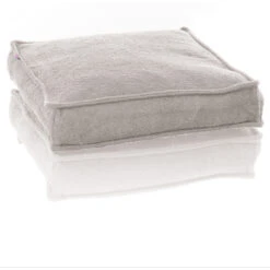 Farbenfreunde FRESH Frottee Stegkissen Mit Füllung - 40x40x10 Cm - Platingrau