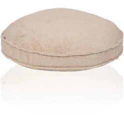 Farbenfreunde FRESH Frottee Stegkissen Rund - Mit Füllung - Ø 65 Cm - Höhe 10 Cm - Auster