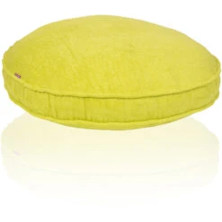 Farbenfreunde FRESH Frottee Stegkissen Rund - Mit Füllung - Ø 65 Cm - Höhe 10 Cm - Quitte