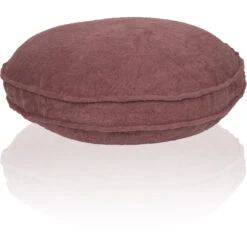 Farbenfreunde FRESH Frottee Stegkissen Rund - Mit Füllung - Ø 65 Cm - Höhe 10 Cm - Grape