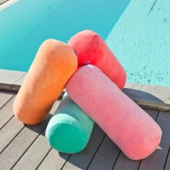 Farbenfreunde Nicky Interior Kissenrolle Groß - Ø 25 Cm - Länge 60 Cm - Pool Blue -Innendekorationen 465825 big 1