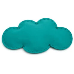 Hey-SIGN WOLKE Bodenkissen Mit Füllung - 95x55x13 Cm - Türkis