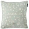 Lexington Logo Flower Embroidered Kissenhülle - 50x50 Cm - Green/white