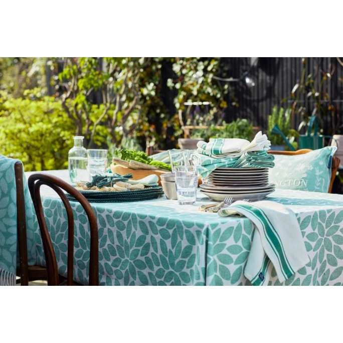 Lexington Logo Flower Embroidered Kissenhülle - 50x50 Cm - Green/white 10 Lexington Logo Flower Embroidered Kissenhülle - 50x50 Cm - Green/white – Bild 8