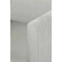 Fink Living DAVID Polsterstuhl In Leinenoptik Mit Armlehnen - B 60 Cm - H 95 Cm - T 63 Cm - Creme -Innendekorationen 483698 big 2