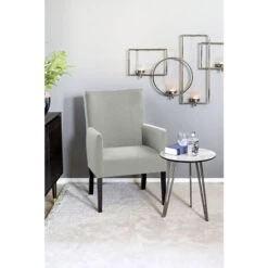 Fink Living DAVID Polsterstuhl In Leinenoptik Mit Armlehnen - B 60 Cm - H 95 Cm - T 63 Cm - Creme -Innendekorationen 483698 big 4