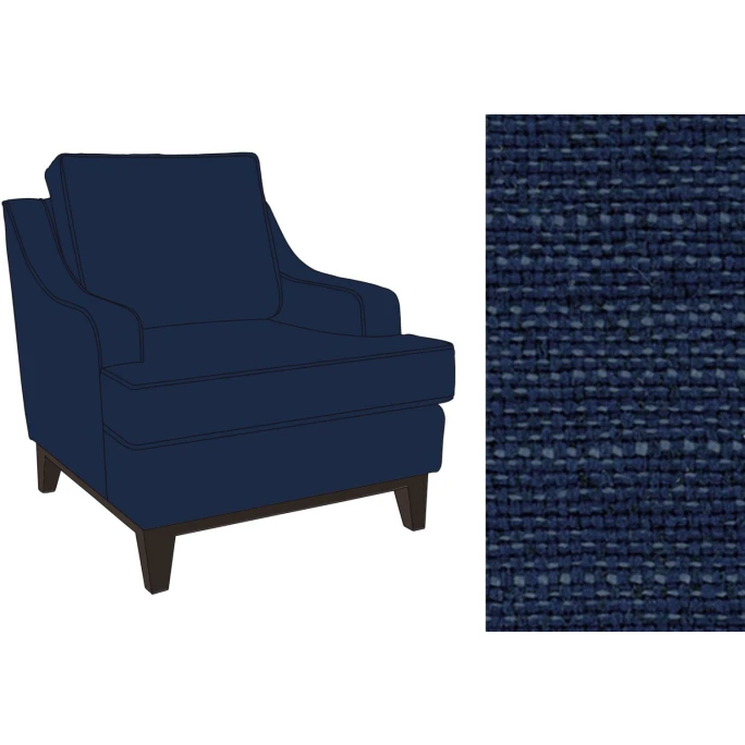 Fink Living STUART Sessel In Leinenoptik - B 84 Cm - H 94 Cm - T 100 Cm - Blau 7 Fink Living STUART Sessel In Leinenoptik - B 84 Cm - H 94 Cm - T 100 Cm - Blau – Bild 5