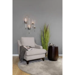 Fink Living STUART Sessel In Leinenoptik - B 84 Cm - H 94 Cm - T 100 Cm - Creme -Innendekorationen 483730 big 6