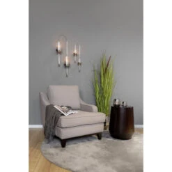 Fink Living STUART Sessel In Leinenoptik - B 84 Cm - H 94 Cm - T 100 Cm - Taupe -Innendekorationen 483731 big 6