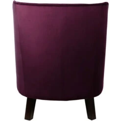 Fink Living DAVE Velvet Sessel - B 67 Cm - H 81 Cm - T 63 Cm - Dunkel Rot -Innendekorationen 483734 big 2