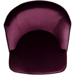 Fink Living DAVE Velvet Sessel - B 67 Cm - H 81 Cm - T 63 Cm - Dunkel Rot -Innendekorationen 483734 big 3