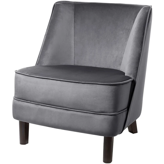 Fink Living DAVE Velvet Sessel - B 67 Cm - H 81 Cm - T 63 Cm - Grau 3 Fink Living DAVE Velvet Sessel - B 67 Cm - H 81 Cm - T 63 Cm - Grau