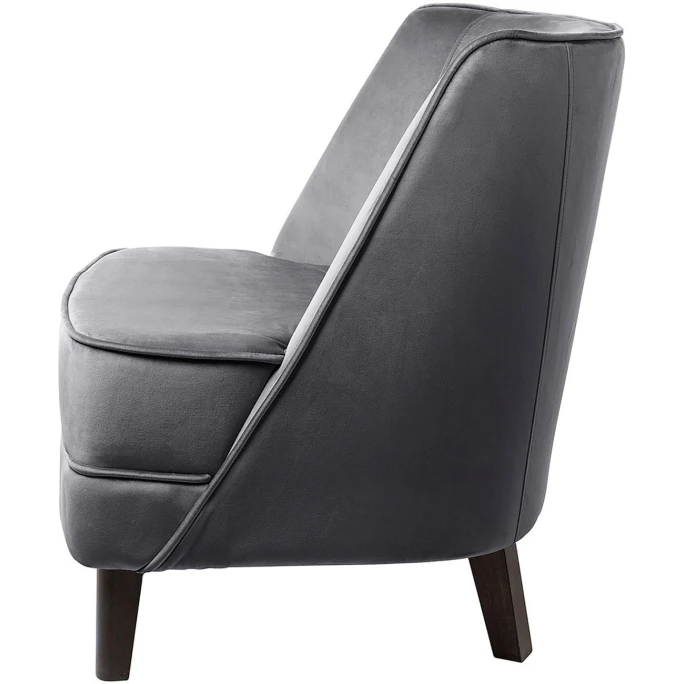 Fink Living DAVE Velvet Sessel - B 67 Cm - H 81 Cm - T 63 Cm - Grau 4 Fink Living DAVE Velvet Sessel - B 67 Cm - H 81 Cm - T 63 Cm - Grau – Bild 2