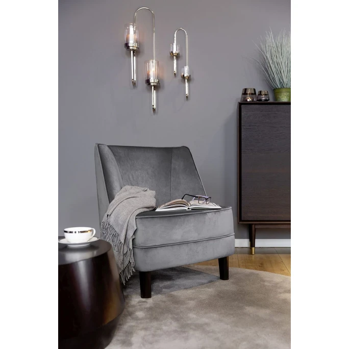 Fink Living DAVE Velvet Sessel - B 67 Cm - H 81 Cm - T 63 Cm - Grau 9 Fink Living DAVE Velvet Sessel - B 67 Cm - H 81 Cm - T 63 Cm - Grau – Bild 7