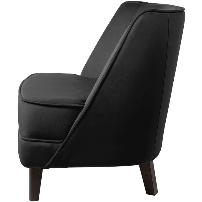 Fink Living DAVE Velvet Sessel - B 67 Cm - H 81 Cm - T 63 Cm - Schwarz 4 Fink Living DAVE Velvet Sessel - B 67 Cm - H 81 Cm - T 63 Cm - Schwarz – Bild 2