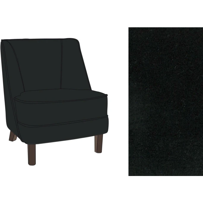 Fink Living DAVE Velvet Sessel - B 67 Cm - H 81 Cm - T 63 Cm - Schwarz 7 Fink Living DAVE Velvet Sessel - B 67 Cm - H 81 Cm - T 63 Cm - Schwarz – Bild 5