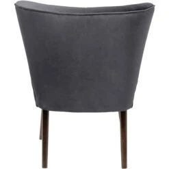 Fink Living BRADY Velvet Polsterstuhl - B 67 Cm - H 76 Cm - T 67 Cm - Grau -Innendekorationen 483916 big 2